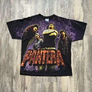 Vintage 1994 Pantera All Over Print AOP T-Shirt Size XL Band Tee 90s